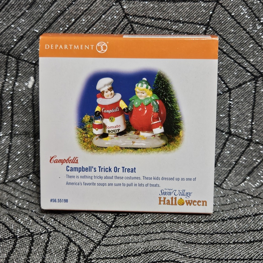 Dept 56 Campbell's Soup Trick or Treat Kids Halloween Village Retired 55198; NIB